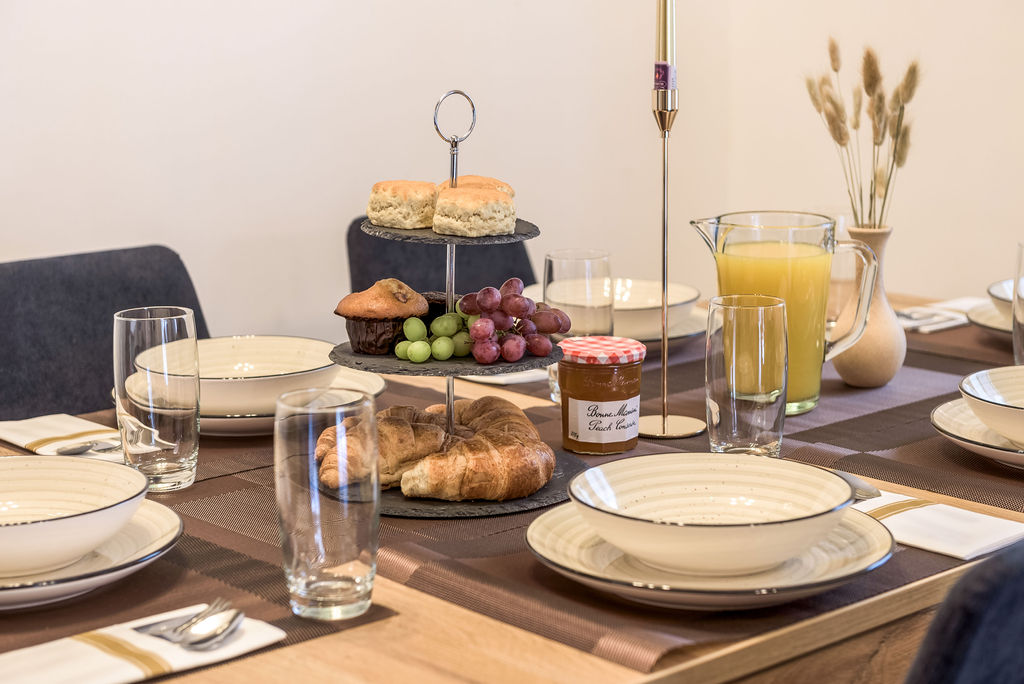 Breakfast Table Set-up at TLC Rehab London